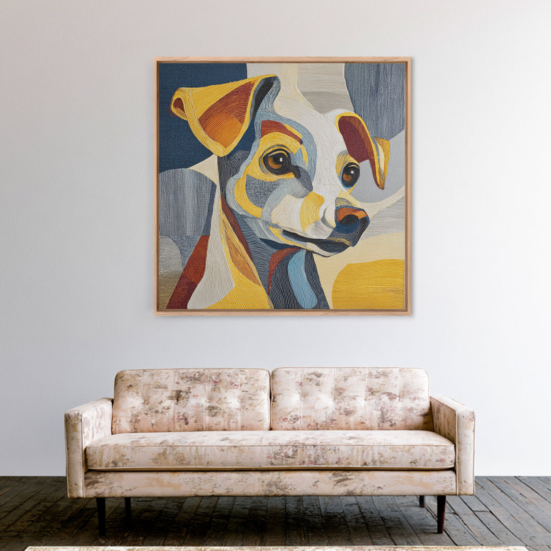 Continuous Line Dog Portrait Canvas Print, Line Art, Luxury Decor, Living Room Decor, Fine Art, Line, Printable, LIN-1x1-13