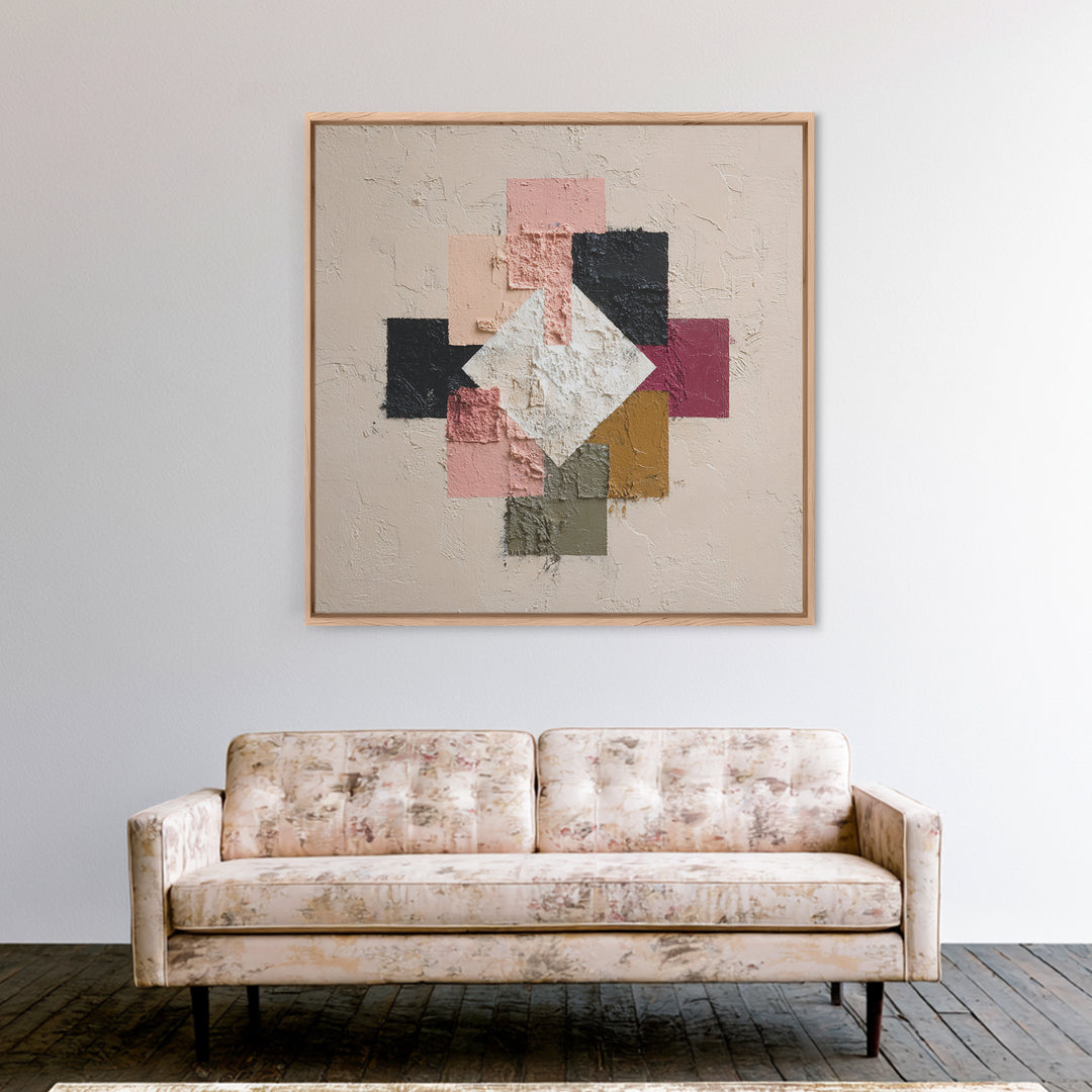 Minimal Eyes and Nose Composition Canvas Print, Line Art, Modern Decor, Living Room Decor, Abstract Art, Line, Contemporary Art, LIN-1x1-14