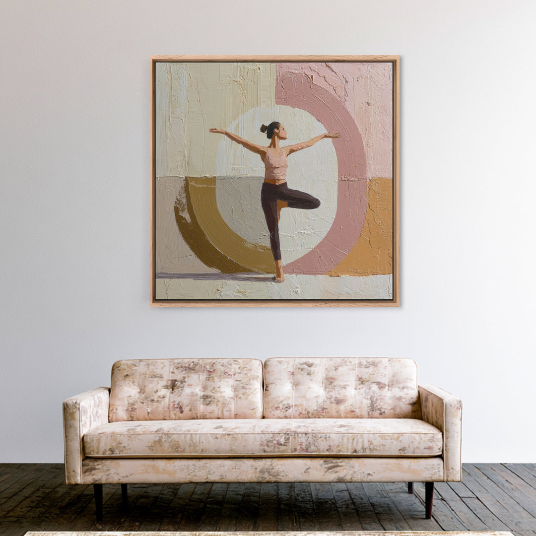 Single Line Yoga Pose Canvas Print, Line Art, Art Print, Living Room Decor, Fine Art, Line, Digital Wall Art, LIN-1x1-17
