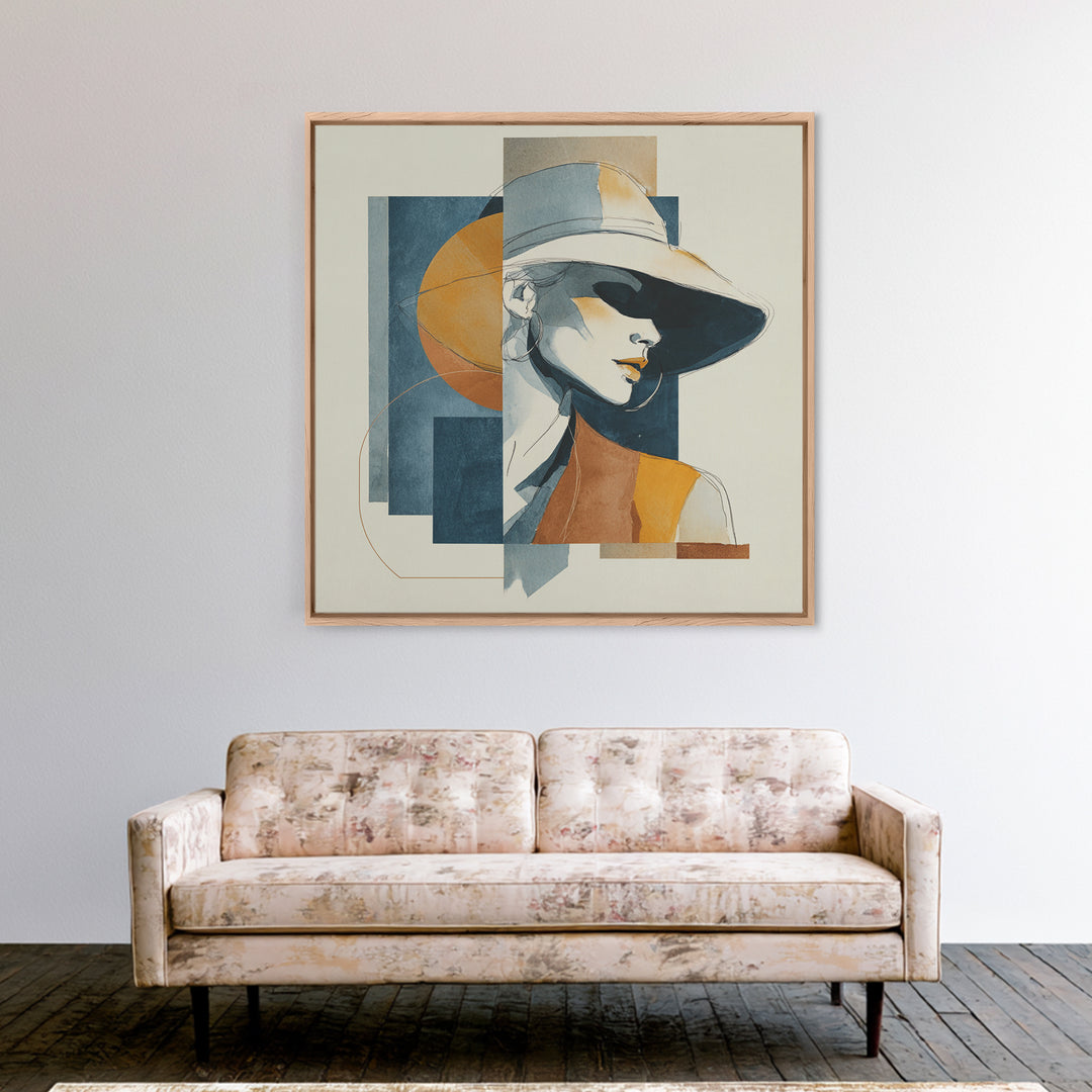Line Drawing of a Woman Canvas Print, Line Art, Living Room Wall Art, Living Room Decor, Fine Art, Line, Aesthetic Prints, LIN-1x1-19