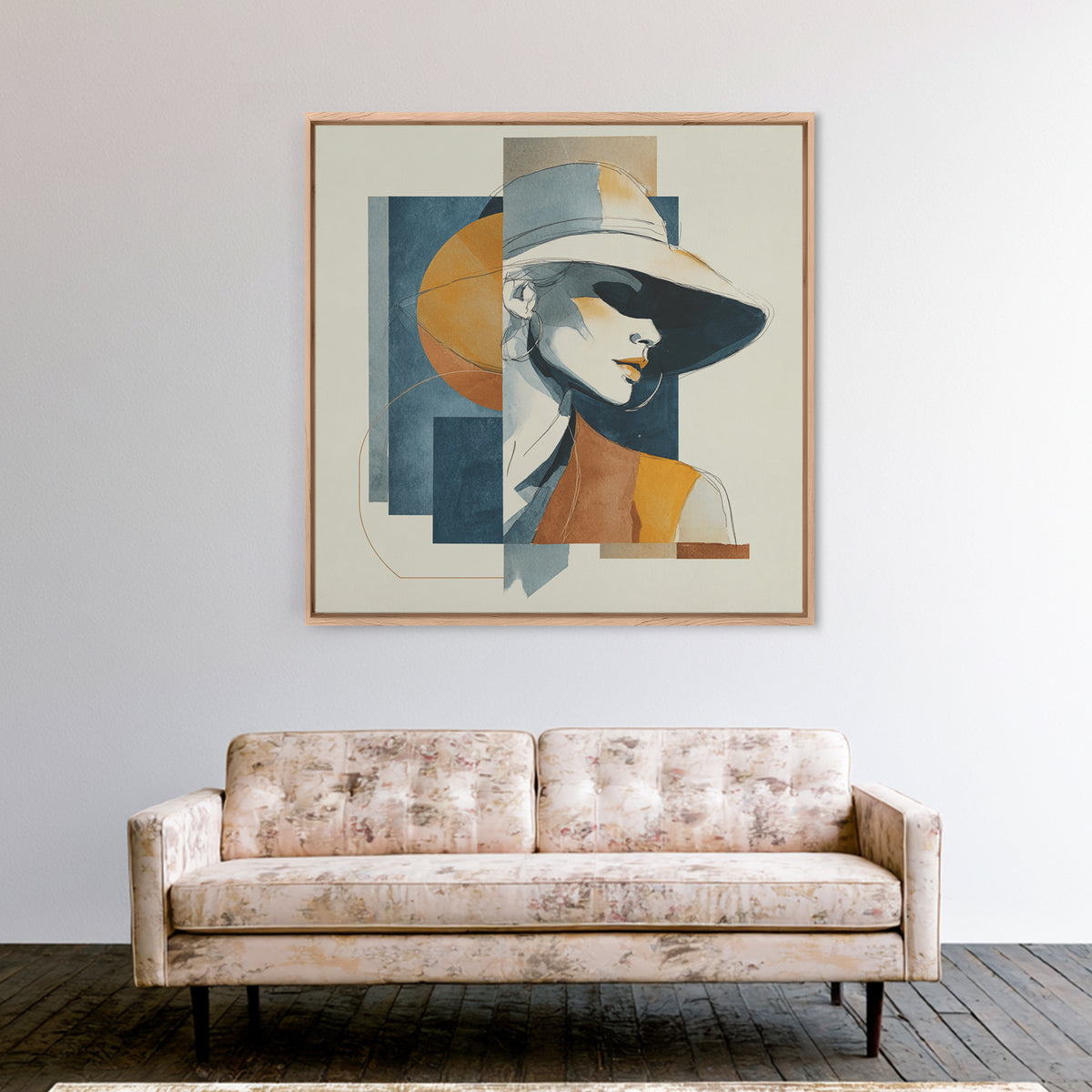 Line Drawing of a Woman Canvas Print, Line Art, Living Room Wall Art, Living Room Decor, Fine Art, Line, Aesthetic Prints, LIN-1x1-19