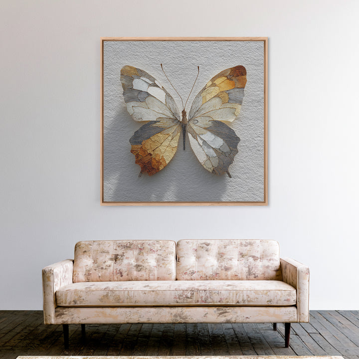 Line Art Butterfly Canvas Print, Line Art, Gallery Wall Set, Living Room Decor, Fine Art, Line, Textured Painting, LIN-1x1-22