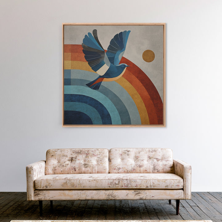 Single Line Bird Canvas Print, Line Art, Jesus Wall Art, Living Room Decor, Abstract Art, Line, Statement Artwork, LIN-1x1-35