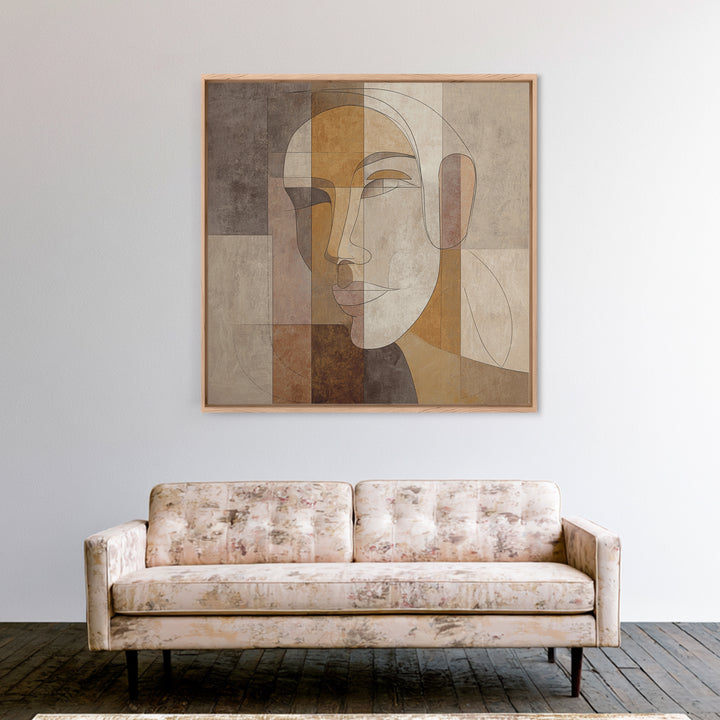 Continuous Line Female Face Canvas Print, Line Art, Art, Living Room Decor, Oil Painting, Line, Boho Wall Decor, Boho Decor, LIN-1x1-49