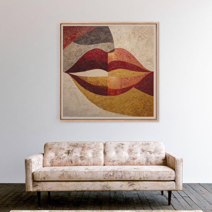 Abstract Lips and Hand Fashion Sketch Canvas Print, Line Art, Luxury Decor, Living Room Decor, Fine Art, Line, Printable, LIN-1x1-90