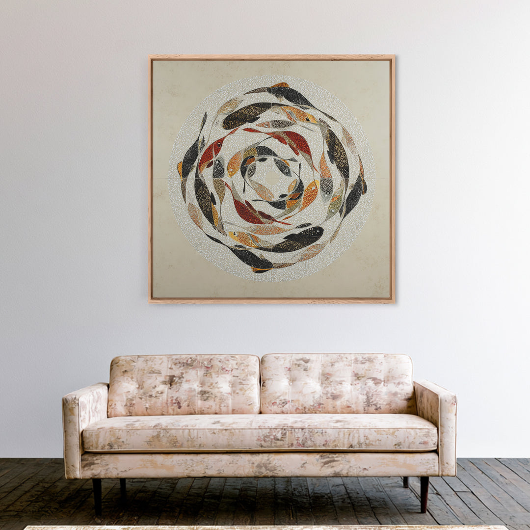 Continuous Line Fish Canvas Print, Line Art, Minimalist Art, Living Room Decor, Abstract Art, Line, Minimalist Decor, LIN-1x1-92
