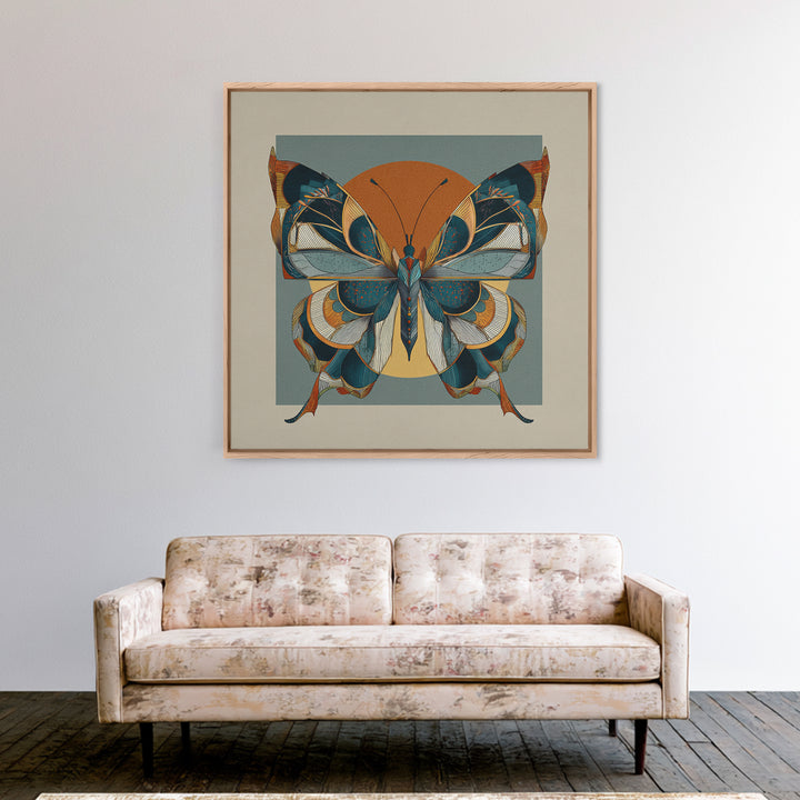 Line Art Butterfly Canvas Print, Line Art, Art Print, Living Room Decor, Abstract Art, Line, Digital Wall Art, LIN-1x1-94