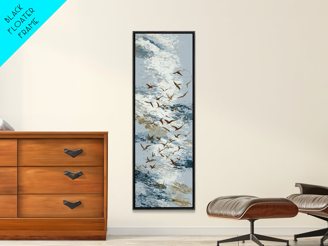 Single Line Bird Canvas Print, Line Art, Living Room Art, Living Room Decor, Abstract Art, Line, Art Print, Textured Painting, LIN-1x3-23