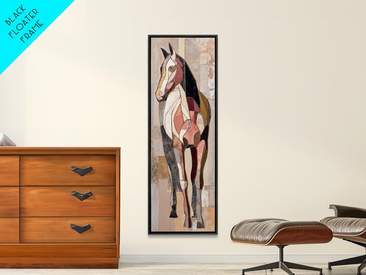 Abstract Horse Formed from Graceful Contour Canvas Print, Line Art, Jesus Wall Art, Living Room Decor, Fine Art, Line, LIN-1x3-40