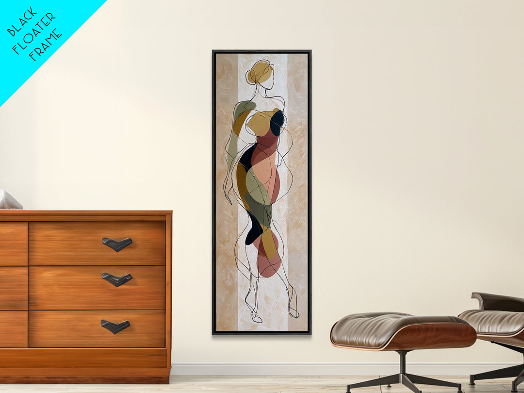 Continuous Line Dancer Canvas Print, Line Art, Modern Decor, Living Room Decor, Abstract Art, Line, Contemporary Art, LIN-1x3-43