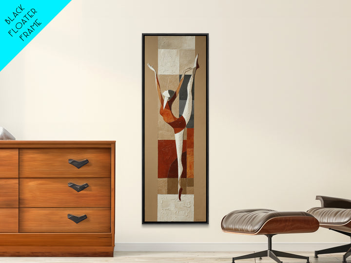 Single Line Yoga Pose Framed Canvas Print, Line Art, Decor, Living Room Decor, Abstract Art, Line, Living Room Wall Art, LIN-1x3-53