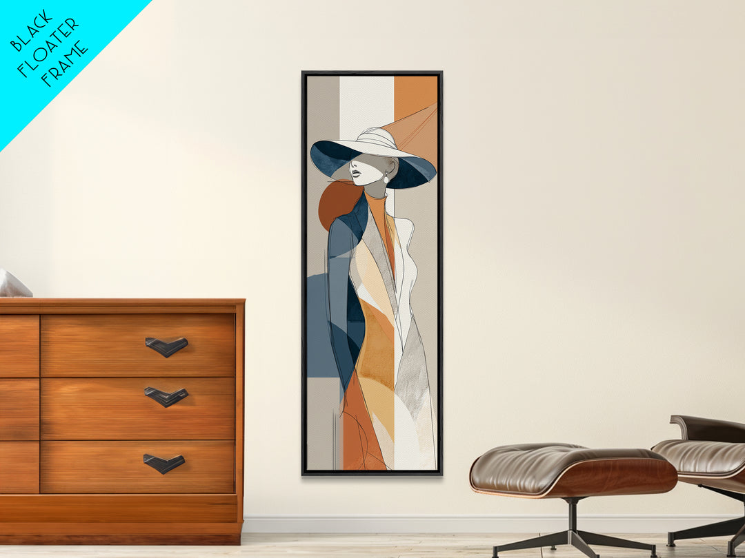 Line Drawing of a Woman Canvas Print, Line Art, Minimalist Wall Art, Living Room Decor, Oil Painting, Line, Fine Art Print, LIN-1x3-7