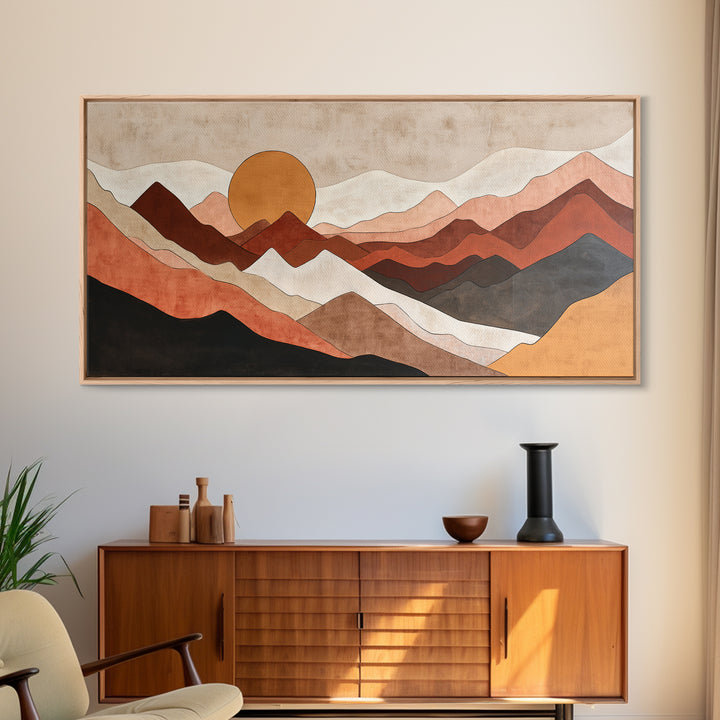 Black Line Mountains Canvas Print, Line Art, Canvas Art, Living Room Decor, Fine Art, Line, Jesus Wall Art, Gallery Wall Art, LIN-2x1-78