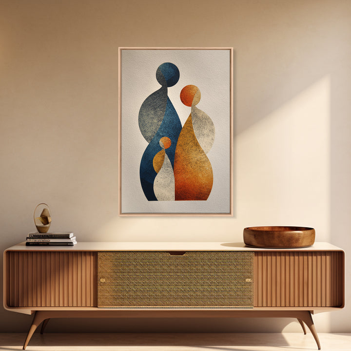 Abstract Family Figures Canvas Print, Line Art, Home Decor, Living Room Decor, Fine Art, Line, Modern Wall Art, Boho Wall Decor, LIN-2x3-32