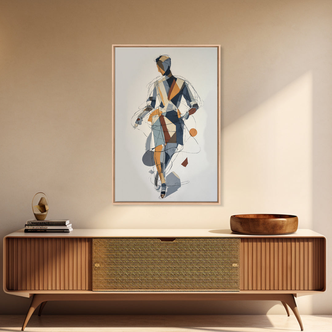 Continuous Line Dancer Canvas Print, Line Art, Jesus Wall Art, Living Room Decor, Abstract Art, Line, Statement Artwork, LIN-2x3-39