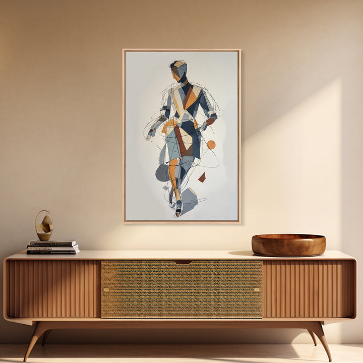 Continuous Line Dancer Canvas Print, Line Art, Jesus Wall Art, Living Room Decor, Abstract Art, Line, Statement Artwork, LIN-2x3-39
