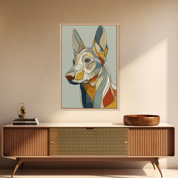 Continuous Line Dog Portrait Canvas Print, Line Art, Minimalist Wall Art, Living Room Decor, Fine Art, Line, Fine Art Print, LIN-2x3-45