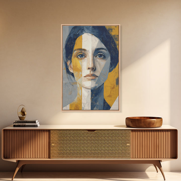 Minimal Eyes and Nose Composition Canvas Print, Line Art, Modern Wall Art, Living Room Decor, Fine Art, Line, Bird Wall Art, LIN-2x3-70