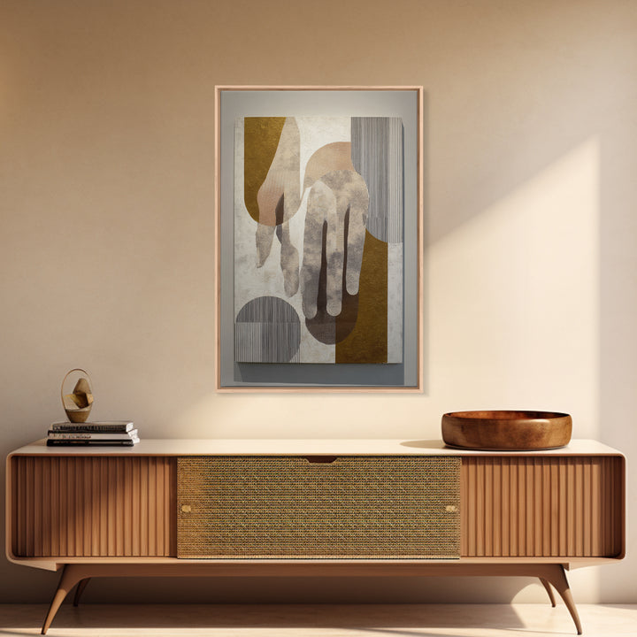 Two Hands Nearly Touching Framed Canvas Print, Line Art, Aesthetic Prints, Living Room Decor, Fine Art, Line, Wall Art, LIN-2x3-85