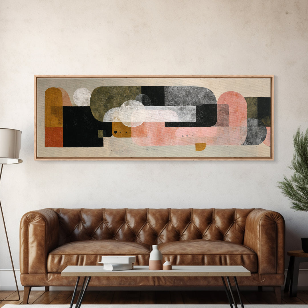 Minimal Eyes and Nose Composition Canvas Print, Line Art, Printable Art, Living Room Decor, Abstract Art, Line, LIN-3x1-30