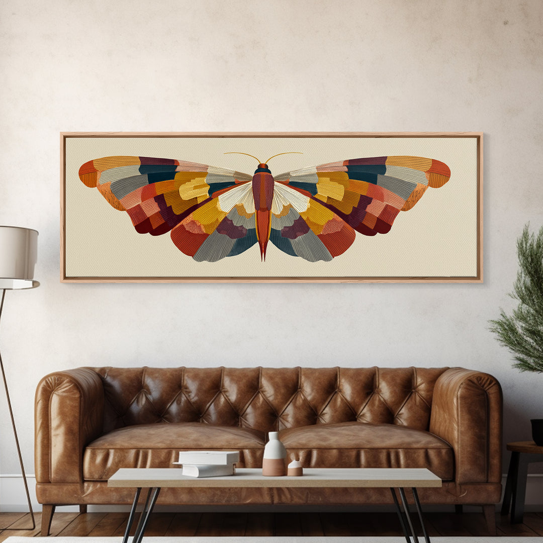 Line Art Butterfly Canvas Print, Line Art, Living Room Wall Art, Living Room Decor, Fine Art, Line, Aesthetic Prints, LIN-3x1-38