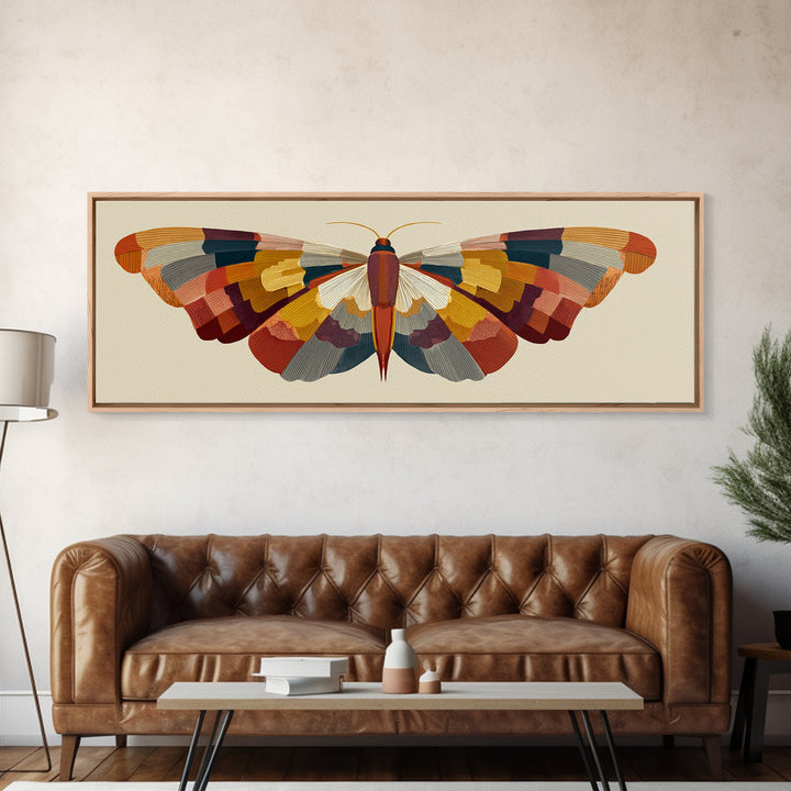Line Art Butterfly Canvas Print, Line Art, Living Room Wall Art, Living Room Decor, Fine Art, Line, Aesthetic Prints, LIN-3x1-38