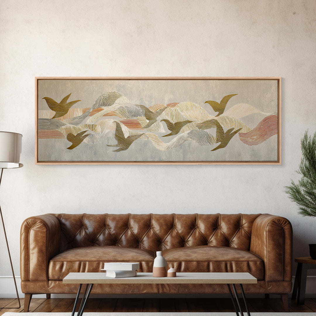 Single Line Bird Canvas Print, Line Art, Living Room Wall Art, Living Room Decor, Abstract Art, Line, Aesthetic Prints, LIN-3x1-75
