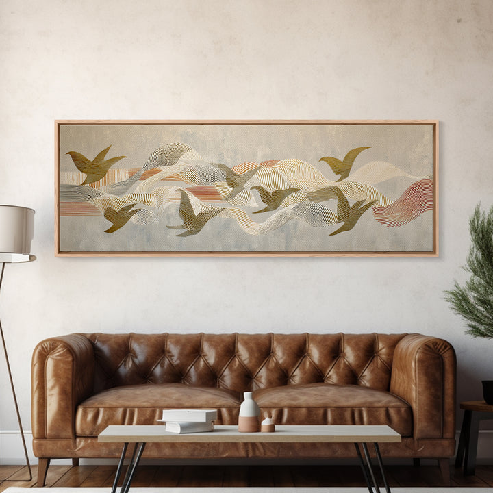 Single Line Bird Canvas Print, Line Art, Living Room Wall Art, Living Room Decor, Abstract Art, Line, Aesthetic Prints, LIN-3x1-75