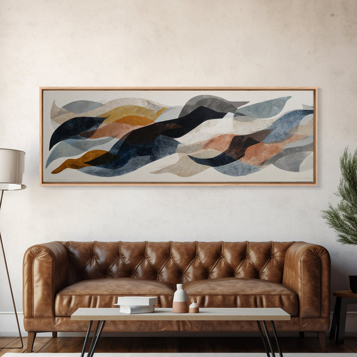 Minimal Angel Wing Contour Canvas Print, Line Art, Luxury Decor, Living Room Decor, Abstract Art, Line, Printable, LIN-3x1-85
