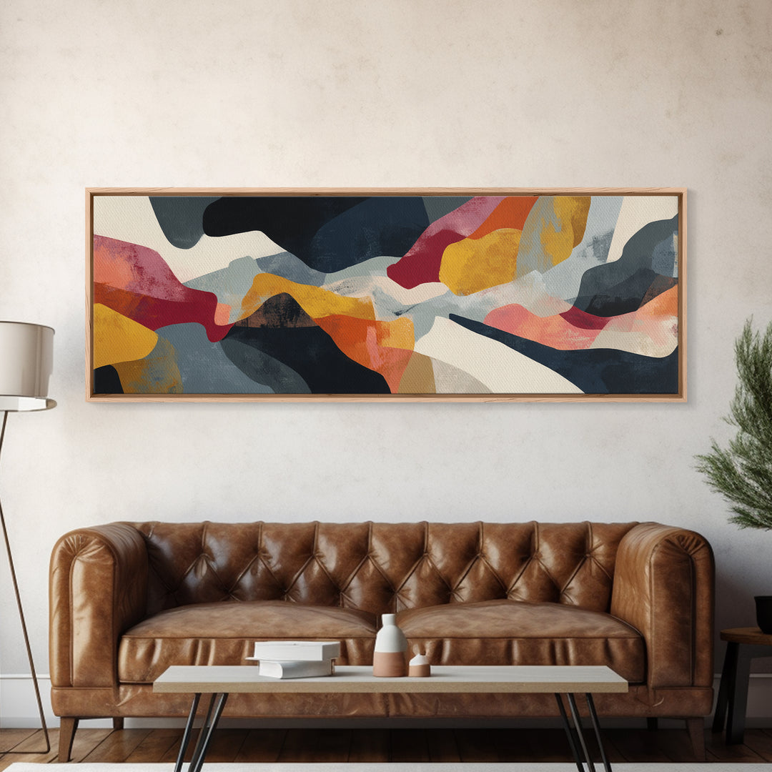 Abstract Horse Formed from Graceful Contour Canvas Print, Line Art, Canvas Art, Living Room Decor, Line, Jesus Wall Art, LIN-3x1-92