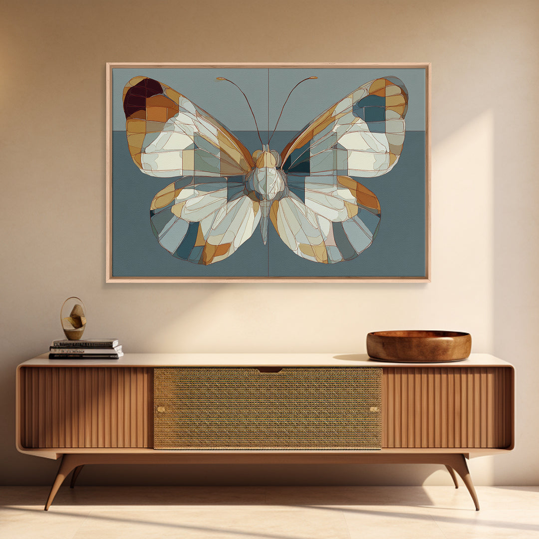 Line Art Butterfly Canvas Print, Line Art, Jesus Wall Art, Living Room Decor, Abstract Art, Line, Statement Artwork, LIN-3x2-26