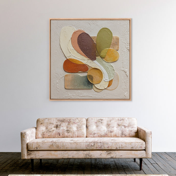 Abstract Organic Shapes Canvas Print, Living Room Art, Art Nouveau, Living Room Decor, Abstract Art, Living, Modern Wall Art, LIR-1x1-15