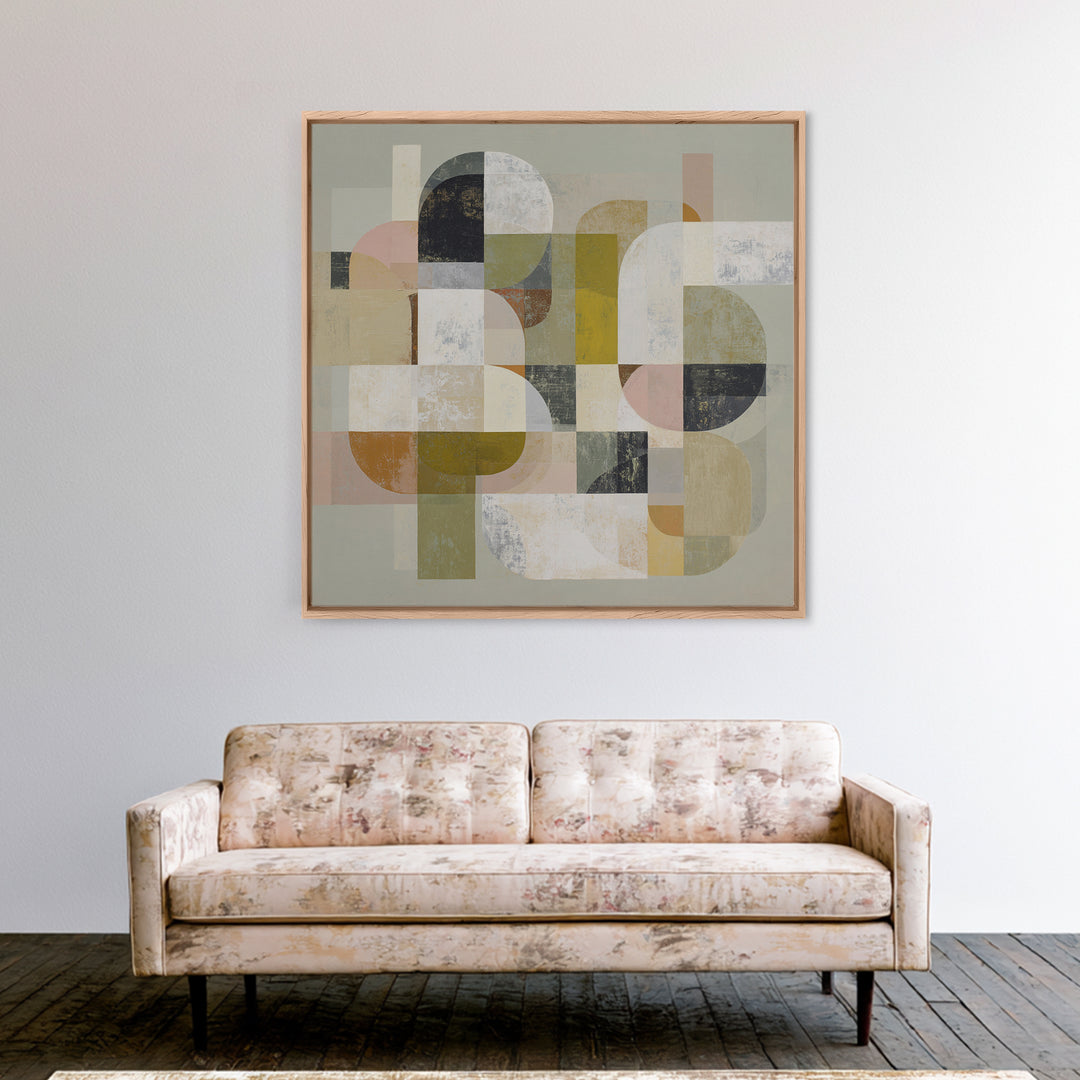 Abstract Organic Shapes Framed Canvas Print, Living Room Art, Printable Art, Living Room Decor, Abstract Art, Living, LIR-1x1-39