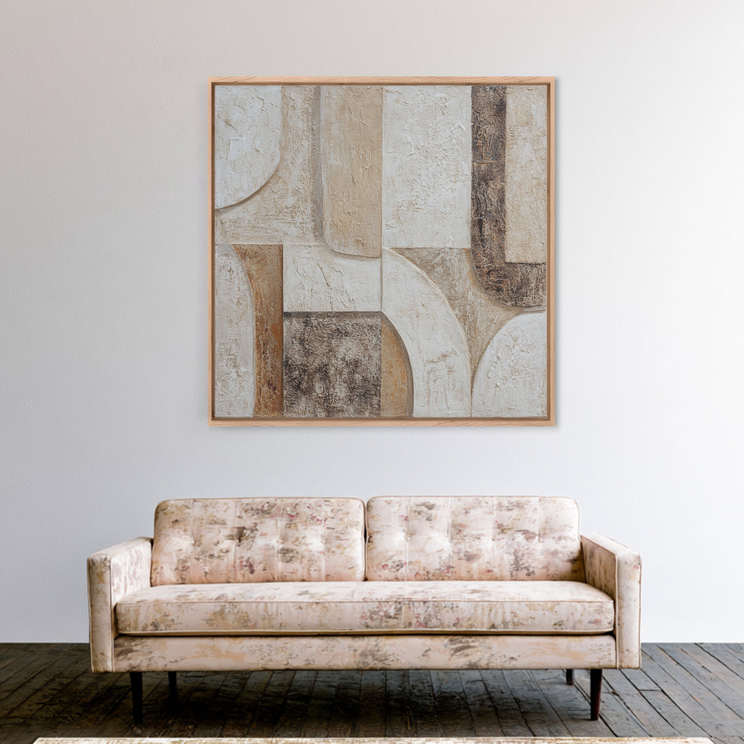 Textured Plaster Abstract Canvas Print, Living Room Art, Fine Art Print, Living Room Decor, Abstract Art, Living, Wall Decor, LIR-1x1-5