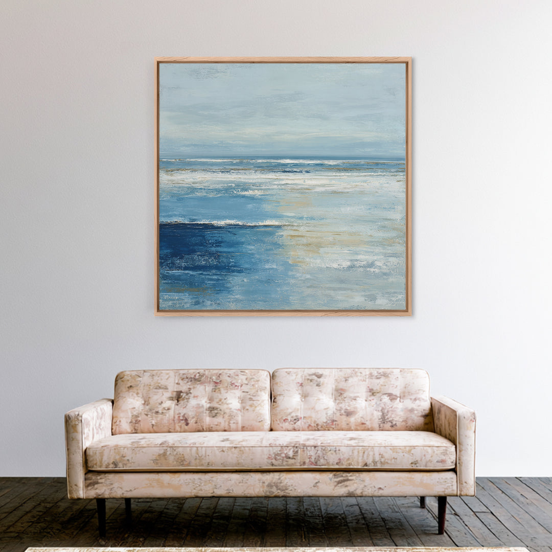 Moody Seascape for Dramatic Focal Point Canvas Print, Living Room Art, Bedroom Wall Art, Living Room Decor, Oil Painting, LIR-1x1-54