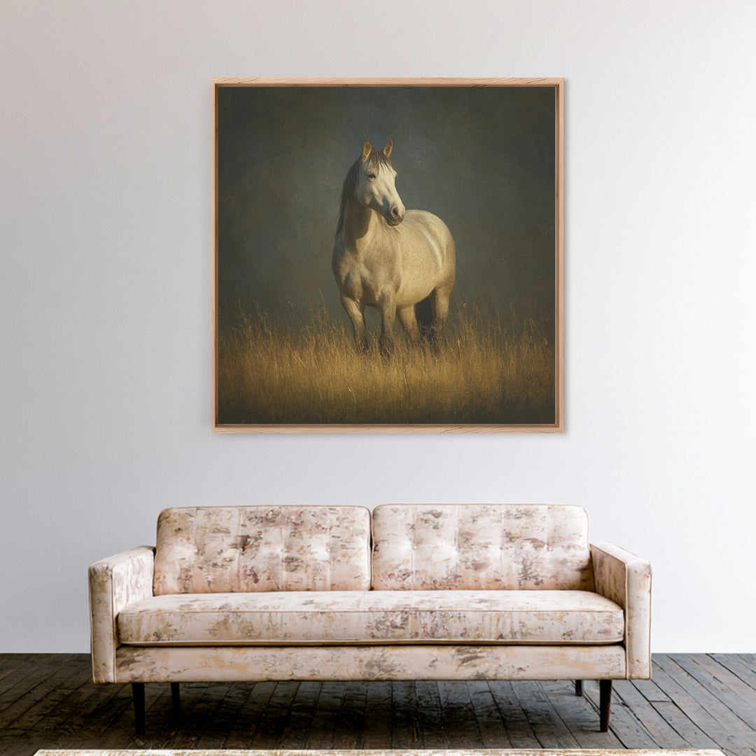 Contemporary Horse Portrait Framed Canvas Print, Living Room Art, 3 Piece Wall Art, Living Room Decor, Fine Art, Living, LIR-1x1-58
