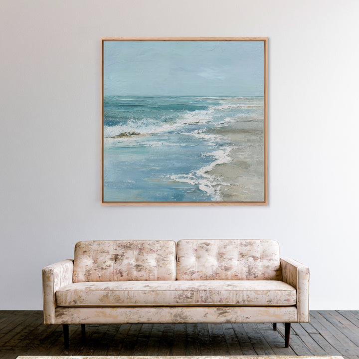 Moody Seascape for Dramatic Focal Point Canvas Print, Living Room Art, Abstract Wall Art, Living Room Decor, Living, Home Decor, LIR-1x1-6