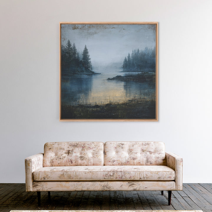 Minimal Scandinavian Forest Framed Canvas Print, Living Room Art, Boho Decor, Living Room Decor, Living, Digital Prints, LIR-1x1-61