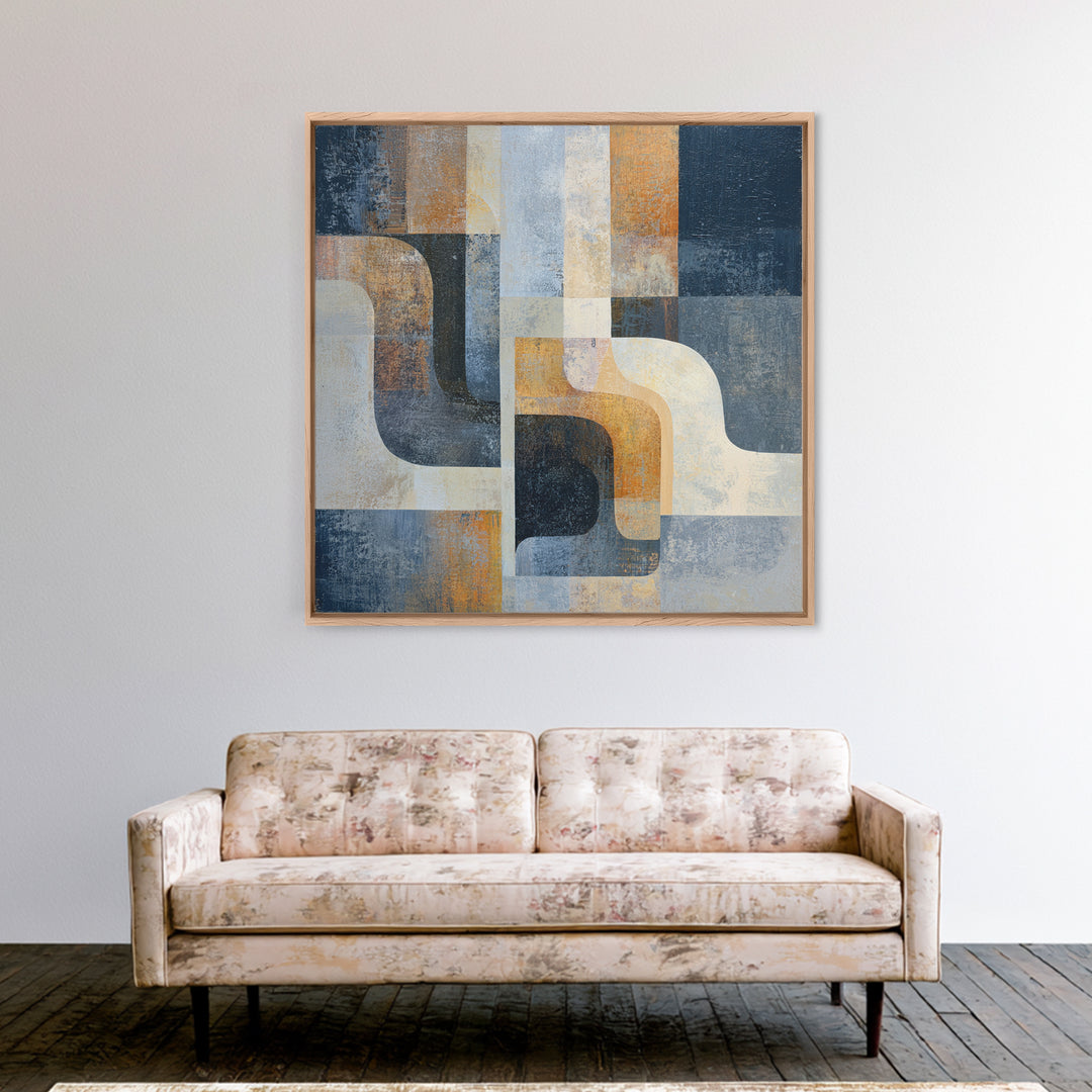 Monochrome Stone Texture Abstraction Canvas Print, Living Room Art, Luxury Decor, Living Room Decor, Abstract Art, Living, LIR-1x1-69