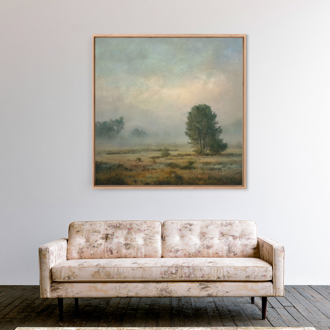 Quiet Meadow Landscape Framed Canvas Print, Living Room Art, Living Room Wall Art, Living Room Decor, Fine Art, Living, LIR-1x1-71