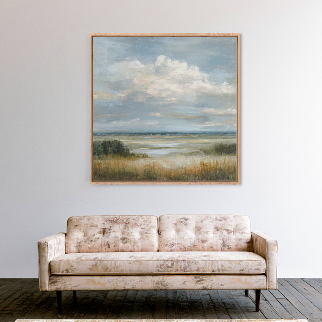 Large Cloudscape with Gentle Movement Canvas Print, Living Room Art, Room Decor, Living Room Decor, Fine Art, Living, LIR-1x1-91