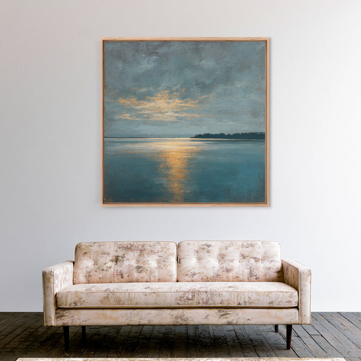 Modern Landscape with Expansive Calm Sky Canvas Print, Living Room Art, Wall Decor, Living Room Decor, Oil Painting, Living, LIR-1x1-99
