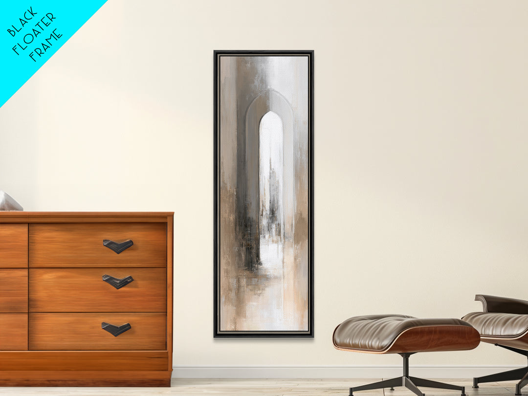 Black and White Architectural Arch Composition Canvas Print, Living Room Art, Digital Wall Art, Living Room Decor, Living, LIR-1x3-19
