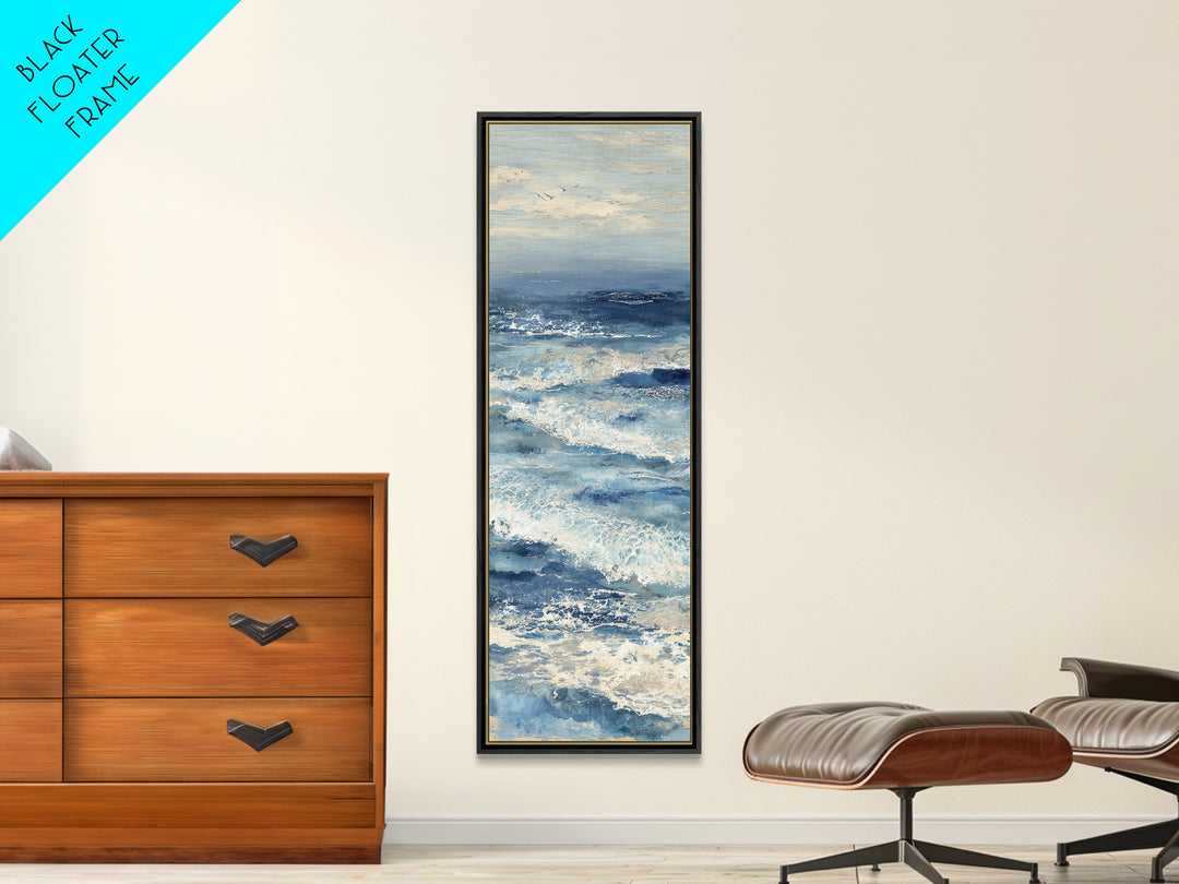 Coastal Aerial Shoreline Canvas Print, Living Room Art, Large Wall Art, Living Room Decor, Fine Art, Living, Dopamine Decor, LIR-1x3-23