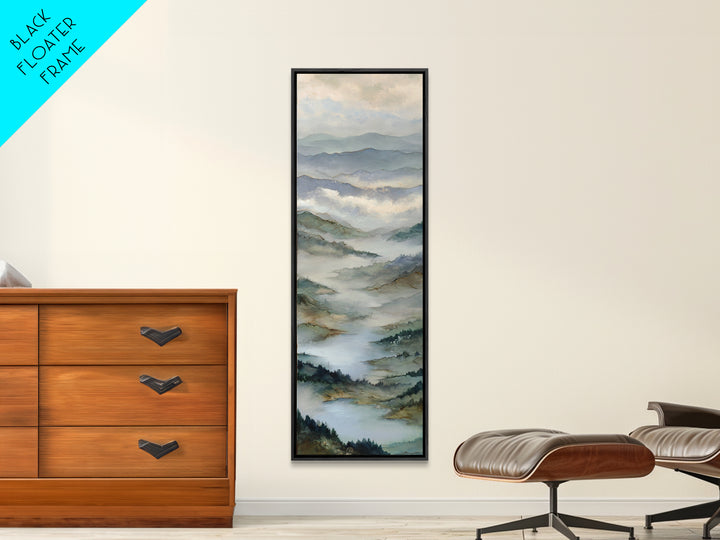 Classic Mountain Panorama for Cozy Interiors Canvas Print, Living Room Art, Painting, Living Room Decor, Fine Art, Living, LIR-1x3-28