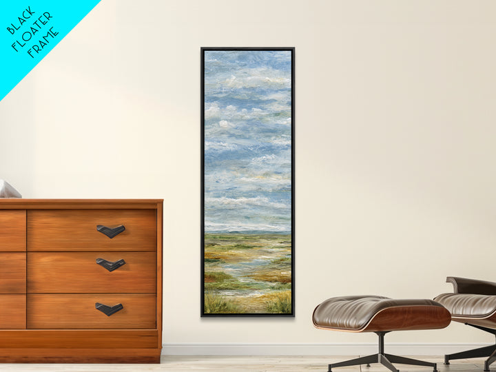 Quiet Meadow Landscape Canvas Print, Living Room Art, Living Room Decor, Watercolor Art, Living, Abstract Wall Art, LIR-1x3-35