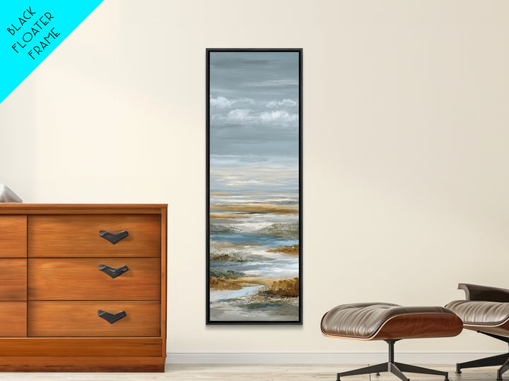 Modern Landscape with Expansive Calm Sky Canvas Print, Living Room Art, Apartment Decor, Living Room Decor, Oil Painting, LIR-1x3-39