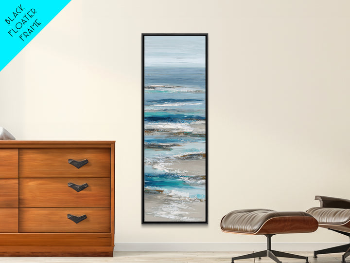 Coastal Aerial Shoreline Framed Canvas Print, Living Room Art, Pet Portraits, Living Room Decor, Living, Neutral Decor, LIR-1x3-47