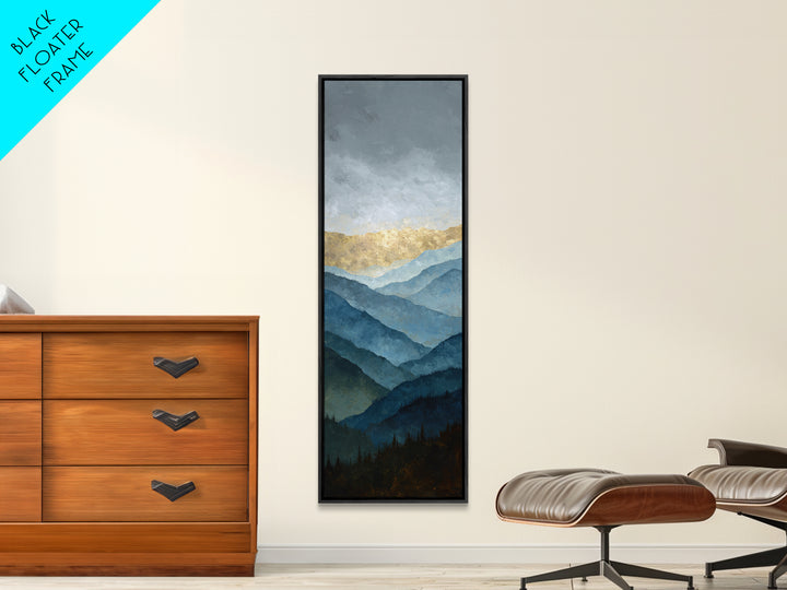 Classic Mountain Panorama for Cozy Interiors Canvas Print, Living Room Art, Mid Century Modern, Living Room Decor, Living, LIR-1x3-52