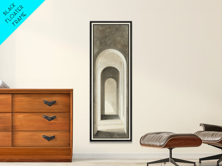 Black and White Architectural Arch Composition Canvas Print, Living Room Art, 3 Piece Wall Art, Living Room Decor, Living, LIR-1x3-67